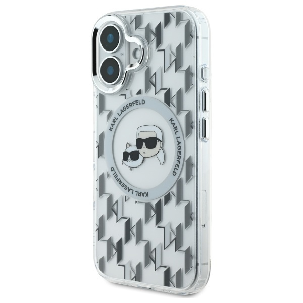 Karl Lagerfeld KLHMP16SHMCKMHT iPhone 16 6.1" przezroczysty/transparent IML Monogram Karl&Choupette Head MagSafe