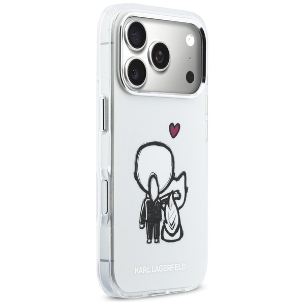 Etui Karl Lagerfeld Karl & Choupette     Back MagSafe do iPhone 17 Pro Max przezroczysty