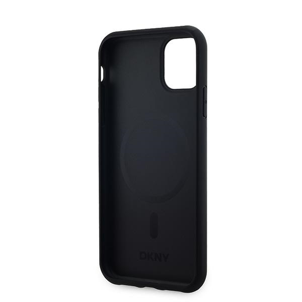 DKNY DKHMN61PCPVSLK iPhone 11 / Xr6.1" czarny/black hardcase Leather Checkered Mono Pattern MagSafe