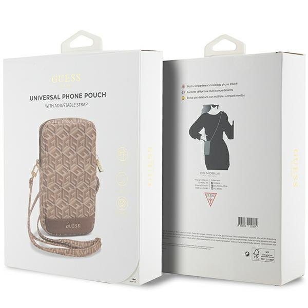 Guess Torebka GUWBZPGCSPGWbrązowy/brown Zip GCube Bottom Stripe