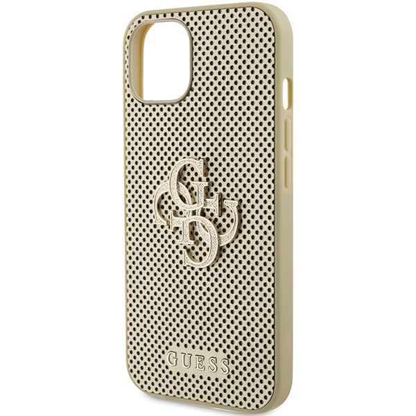 Guess GUHCP15SPSP4LGD iPhone 15 / 14 / 13 6.1" złoty/gold hardcase Perforated 4G Glitter