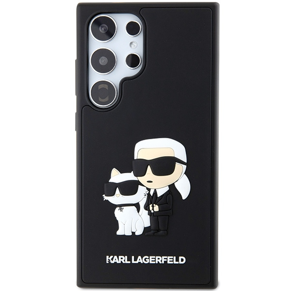 KARL LAGERFELD KLHCS24L3DRKCNK S24 ULTRA S928 CZARNY/BLACK HARDCASE 3D RUBBER KARL&CHOUPETTE