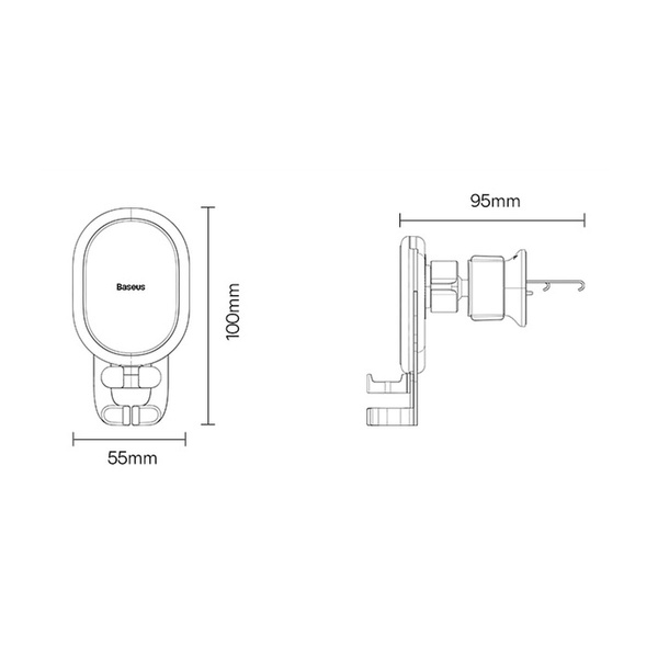 BASEUS STABLE GRAVITATIONAL CAR MOUNT (AIR OUTLET VERSION) CREAMY-WHITE