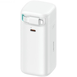 USAMS Powerbank ze zwijanym kablem Retractable Lightning 18000 mAh PD45W Fast Charge XMF Series biały/white 20KCD21702 (US-CD217)