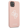 Guess GUHCP13SLS4GWPI iPhone 13 mini5,4" różowy/pink hard case Silicone 4G Logo