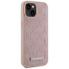 Etui Karl Lagerfeld Leather Monogram     Metal Logo MagSafe do iPhone 15 różowy