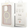 Guess GUHMP14LHCMCGP iPhone 14 Pro 6.1"różowy/pink hardcase Glitter Gold MagSafe