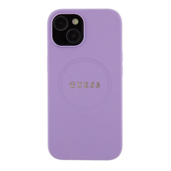 Guess GUHMP15SPSAHMCU iPhone 15 / 14 / 13 6.1" fioletowy/purple hardcase Saffiano MagSafe