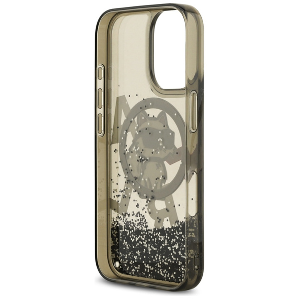 Etui Karl Lagerfeld Liquid Glitter       Choupette Logo MagSafe do iPhone 17 czarny