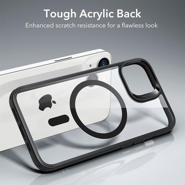 Etui ESR Classic Hybrid Halolock z MagSafe na iPhone 14 Plus - przezroczysto-czarne