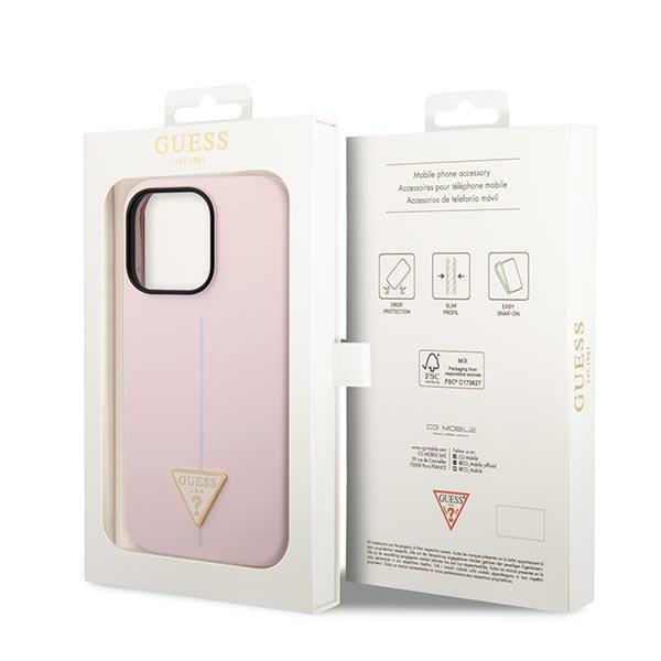 Guess GUHCP14LSLTGU iPhone 14 Pro 6,1" fioletowy/purple hardcase Silicone Triangle