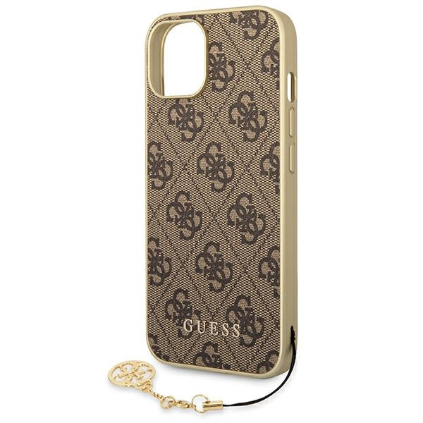 Guess GUHCP14MGF4GBR iPhone 14 Plus/ 15 Plus 6.7" brązowy/brown hardcase 4G Charms Collection