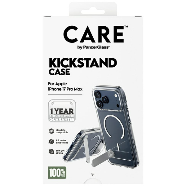Etui CARE by PanzerGlass Feature w.      Kickstand MagSafe do iPhone 17 Pro Max przezroczysty