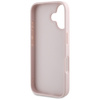 Etui Guess Hot Stamp 4G Pattern Triangle Metal Logo do iPhone 16 różowy