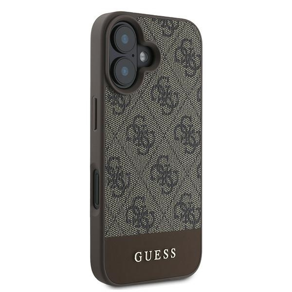 Guess GUHCP16MG4GLBR iPhone 16 Plus 6.7"brązowy/brown hardcase 4G Bottom Stripe
