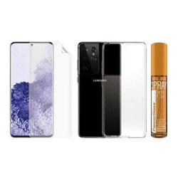 PANZERGLASS OCHRONA EKRANU SAMSUNG S21 ULTRA TPU, ETUI CLEARCASE, SPRAY 30ML