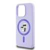 Karl Lagerfeld KLHMP15LSCMKCRHU iPhone 15 Pro 6.1" fioletowy/purple hardcase Silicone KC Heads Ring MagSafe
