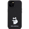 Etui Karl Lagerfeld Silicone Choupette Metal Pin na iPhone 15 Plus / 14 Plus - czarne