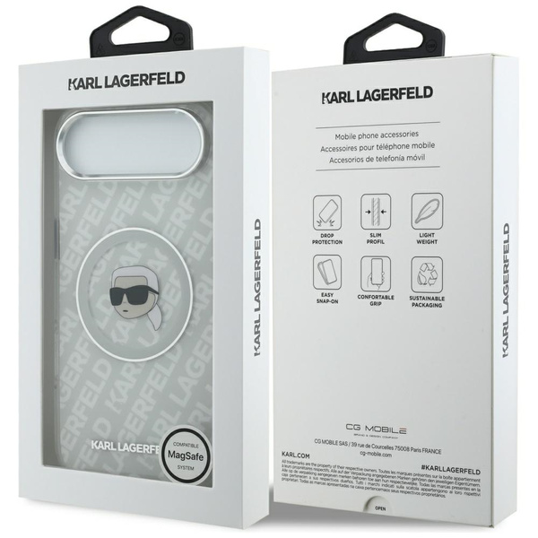 Etui Karl Lagerfeld IML Karl Head Logo   MagSafe do iPhone Air szary