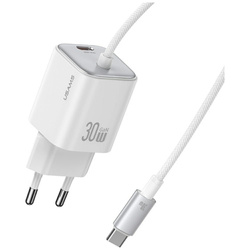 Ładowarka sieciowa USAMS JC Series CC264 30W GaN Mini Fast Charge 2xUSB-C biały