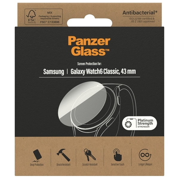 PanzerGlass Galaxy Watch6 Classic 43mm Screen Protection Antibacterial 3685