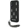 Etui Karl Lagerfeld Saffiano Crystals    w/Chain do iPhone 16 czarny