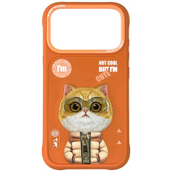 Etui Nimmy Cool&Cute 2.0 Cat do iPhone 17 Pro pomarańczowy