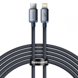 Baseus kabel Crystal Shine USB-C - Lightning 2,0 m 20W czarny