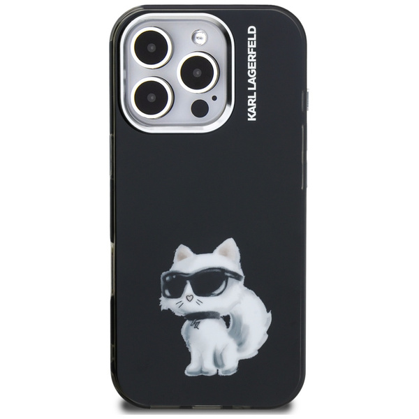 Etui Karl Lagerfeld IML Aquarelle        Choupette & Logo do iPhone 16 Pro czarny