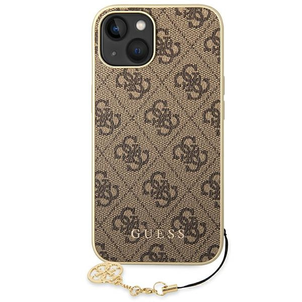 Guess GUHCP14MGF4GBR iPhone 14 Plus/ 15 Plus 6.7" brązowy/brown hardcase 4G Charms Collection