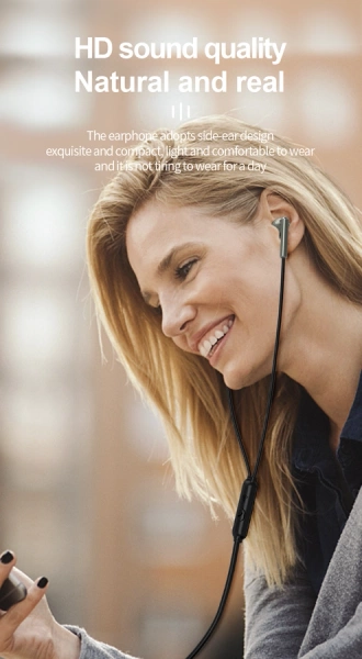 JELLICO wired earphones CT-32 JACK 3.5MM with microphone 1.2M Black