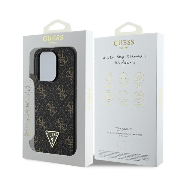 Guess GUHCP16LPG4GPK iPhone 16 Pro 6.3" czarny/black hardcase New 4G Triangle