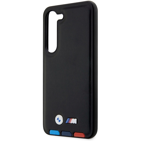 Etui BMW Leather Stamp Tricolor na Samsung Galaxy S23+ - czarne