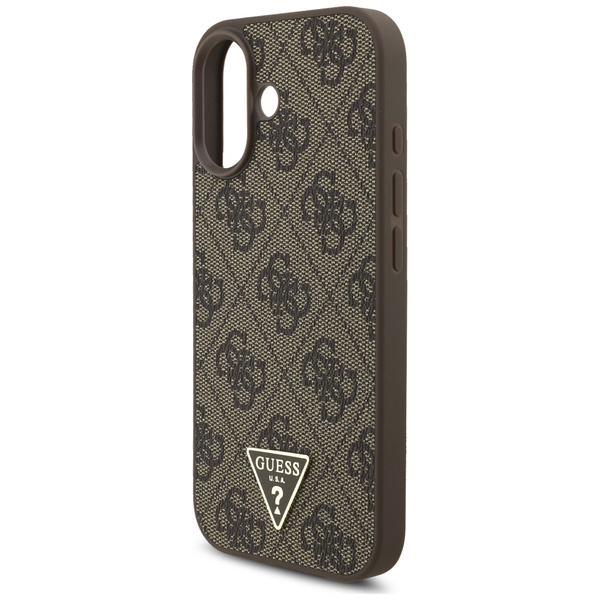 Etui Guess 4G Strap Triangle Logo        MagSafe do iPhone 17 brązowy