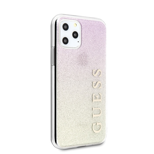 Guess GUHCN65PCUGLGPI iPhone 11 Pro Maxróżowo-złoty/gold pink hard case Gradient Glitter