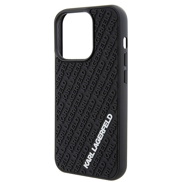 Etui Karl Lagerfeld 3D Rubber Multi Logo na iPhone 15 Pro - czarne