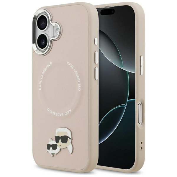 Etui Karl Lagerfeld Karl & Choupette     Pins MagSafe do iPhone 17 różowy