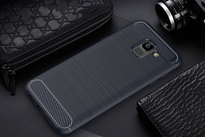 CASE ETUI CARBON LUX NIEBIESKI SAMSUNG GALAXY J6 2018