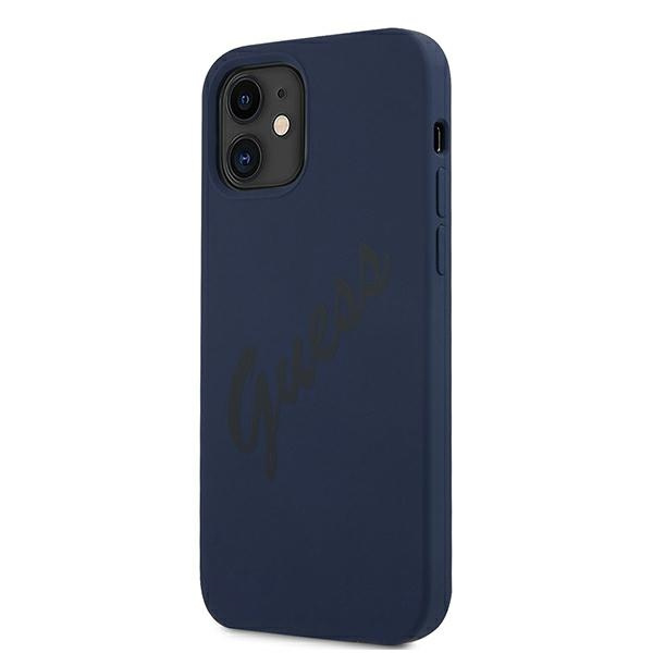 Guess GUHCP12SLSVSBL iPhone 12 mini5,4" niebieski/blue hardcase Script Vintage