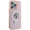 Karl Lagerfeld KLHMP15XHMRSKCP iPhone 15 Pro Max 6.7" pink/pink hardcase Ring Stand Karl&amp;Choupette MagSafe