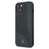 Etui Mercedes Leather Perforated Area na iPhone 13 mini - granatowe