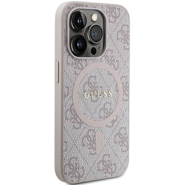 Guess GUHMP13XG4GFRP iPhone 13 Pro Max6.7" różowy/pink hardcase 4G Collection Leather Metal Logo MagSafe