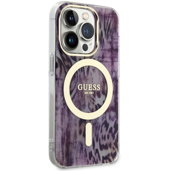 Guess GUHMP14LHLEOPWP iPhone 14 Pro 6.1"różowy/pink hardcase Leopard MagSafe DAMAGED PACKAKING