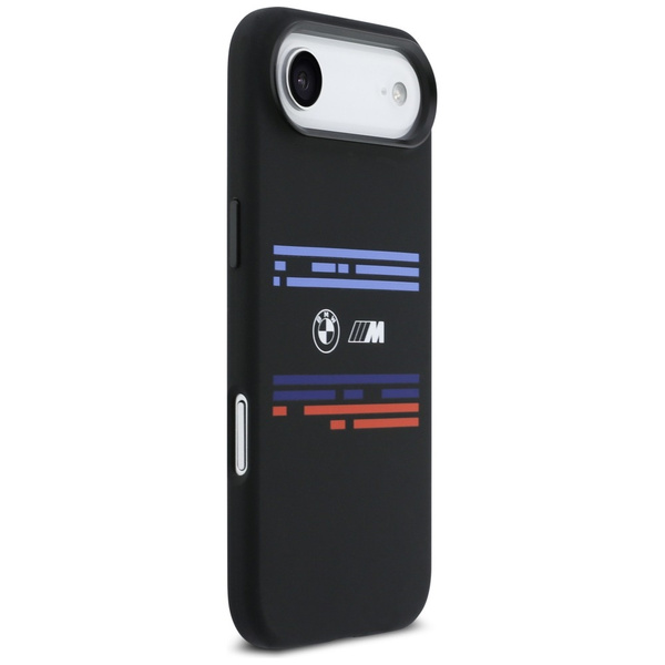 Etui BMW M Silicon Horizontal Line MagSafe do iPhone Air czarny