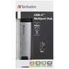 Verbatim Adapter Hub USB-C - USB-C/      2xUSB-A 3.0/HDMI/Eternet aluminiowy/aluminum 49141