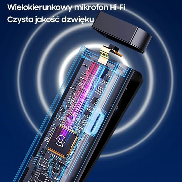 USAMS BEZPRZEWODOWY MIKROFON KRAWATOWY ENC 2.4G WIRELESS LAVALIER MICROPHONE USB-C ZB243MKF01 (US-ZB243)