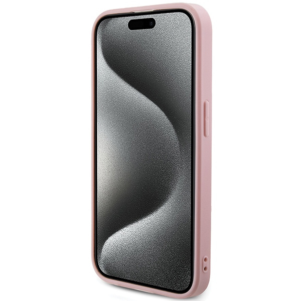 GUESS GUHCP15LPSAIRSP IPHONE 15 PRO 6.1 "PINK/PINK HARDCASE SAFFIANO IRIDESCENT SCRIPT