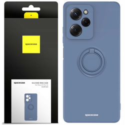 Spacecase Etui Silicone Ring Poco X5 Pro 5G blue