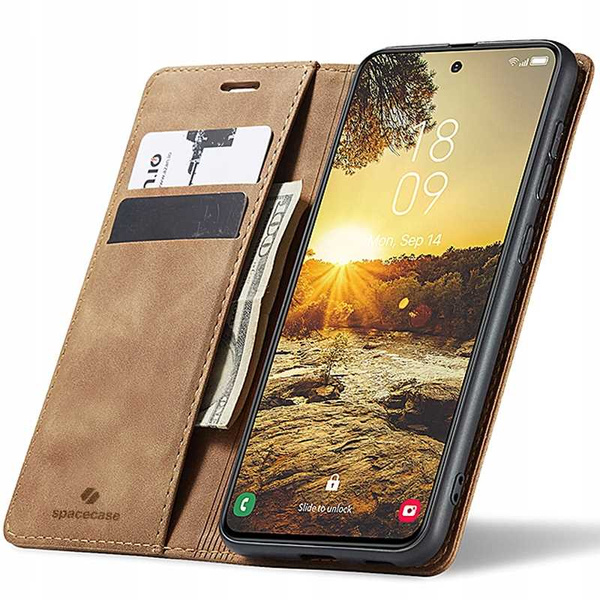 Spacecase Etui Wallet Galaxy S24 light brown