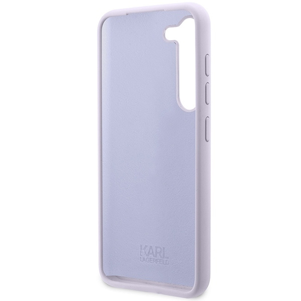 Etui Karl Lagerfeld Silicone Ikonik na Samsung Galaxy S23+ - purpurowe